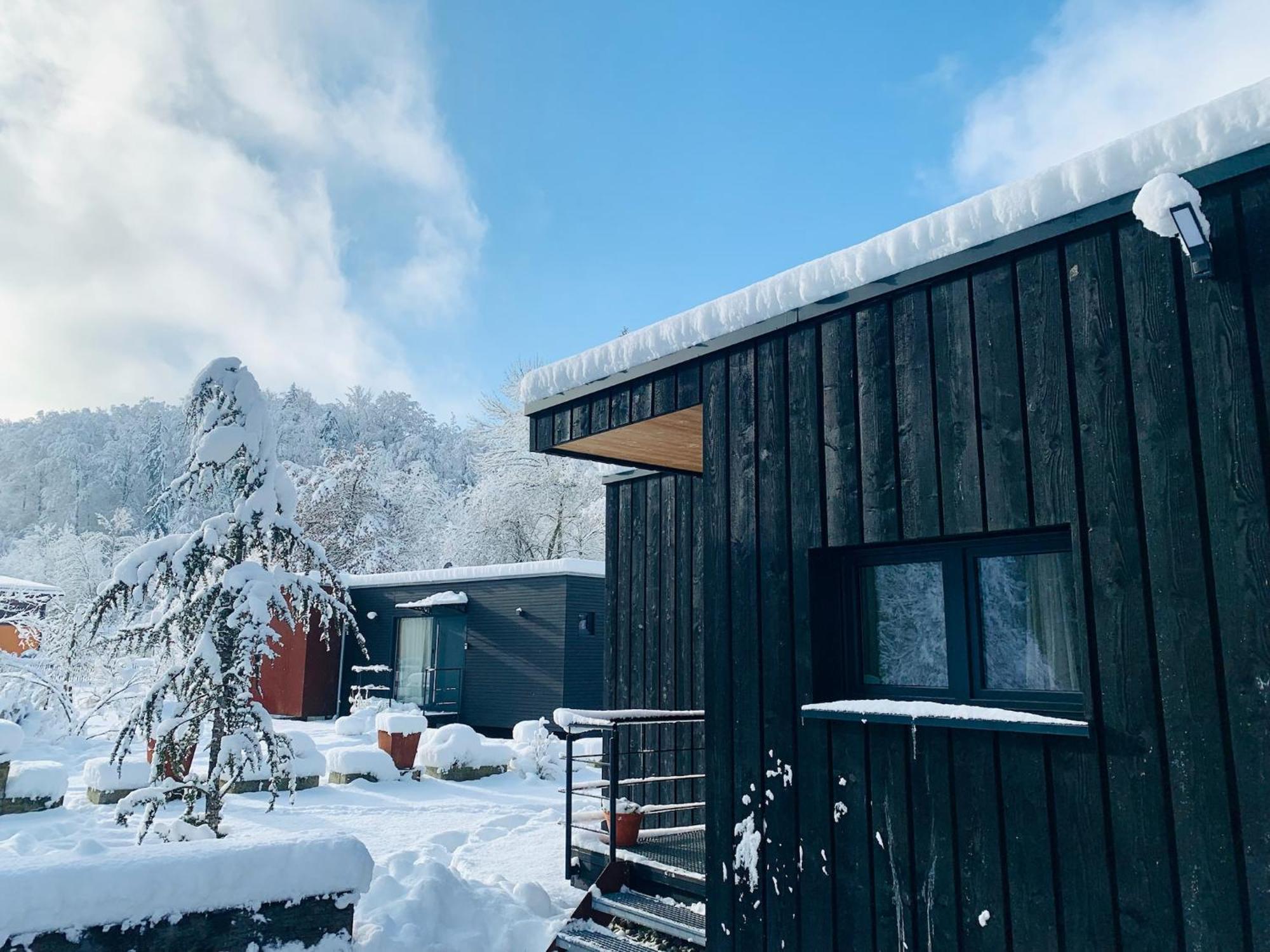 Hjem - Tiny Homes Direkt Am Wald Zwischen Allgaeu & Bodensee Bergatreute Eksteriør bilde